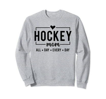 Hockey Mom Game Day Vibes Hockey Sweatshirt - Trendy Graphic Men Women - T-Shirt, Sweatshirt, Hoodie