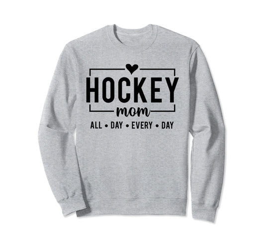 Hockey Mom Game Day Vibes Hockey Sweatshirt - Trendy Graphic Men Women - T-Shirt, Sweatshirt, Hoodie