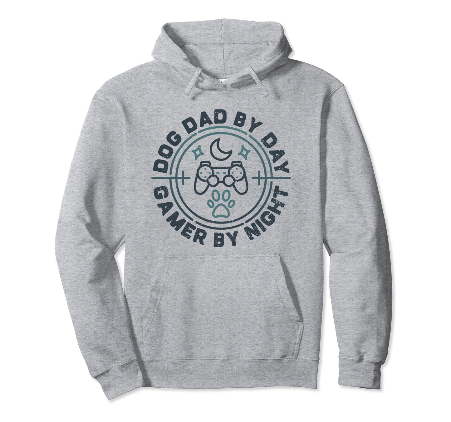 Dog Dad Day Gamer Night Console Video Hoodie - Graphic Print Men Women - T-Shirt, Sweatshirt, Hoodie