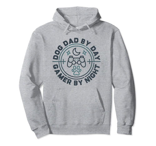 Dog Dad Day Gamer Night Console Video Hoodie - Graphic Print Men Women - T-Shirt, Sweatshirt, Hoodie