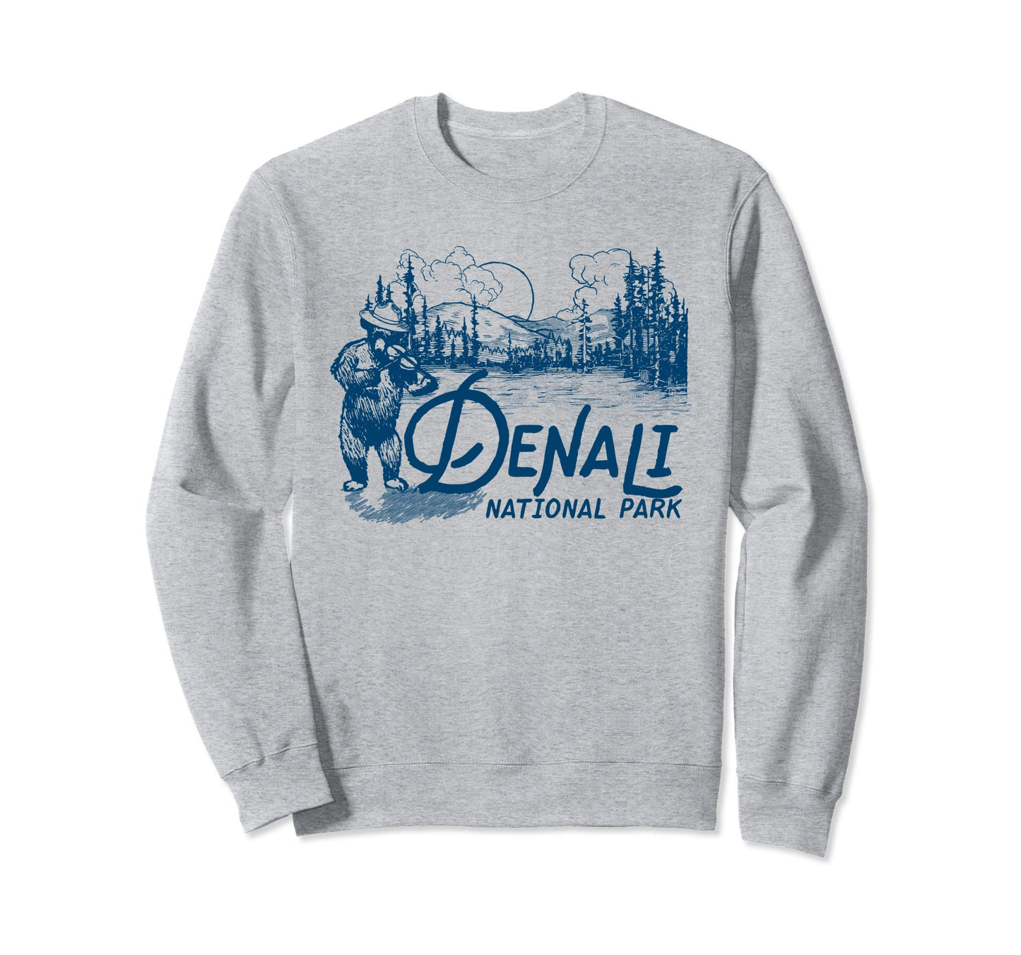 Denali National Park Alaska Fiddle Sweatshirt - Streetwear Style Men Women - T-Shirt, Sweatshirt, Hoodie