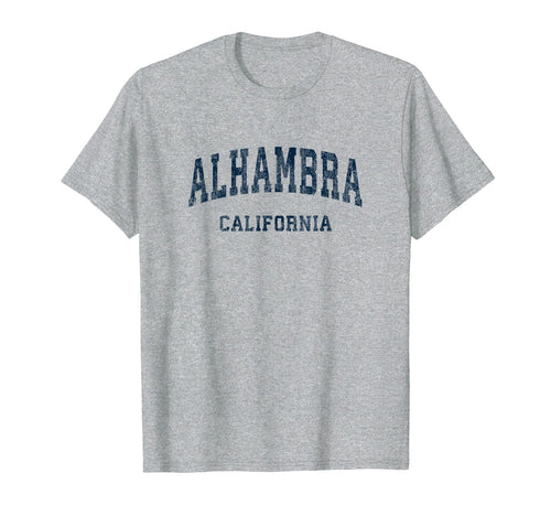 Alhambra California Ca Varsity T-Shirt - Fun Novelty Design for Adults - T-Shirt, Sweatshirt, Hoodie