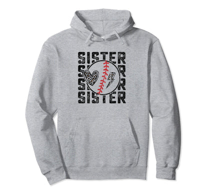 Baseball Sister Sport Hoodie - Graphic Print Men Women - T-Shirt, Sweatshirt, Hoodie