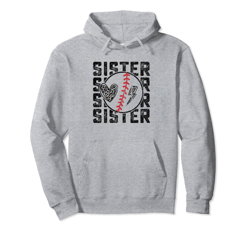 Baseball Sister Sport Hoodie - Graphic Print Men Women - T-Shirt, Sweatshirt, Hoodie