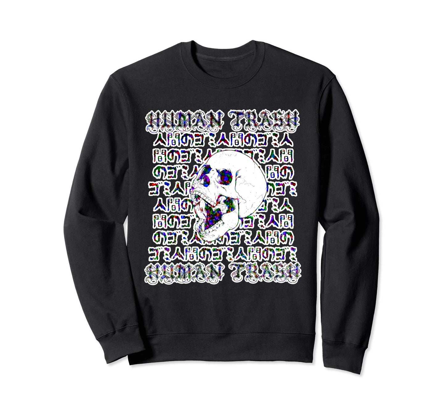 Vaporwave Human Trash Aesthetic Sweatshirt - Custom Art Print Unisex - T-Shirt, Sweatshirt, Hoodie