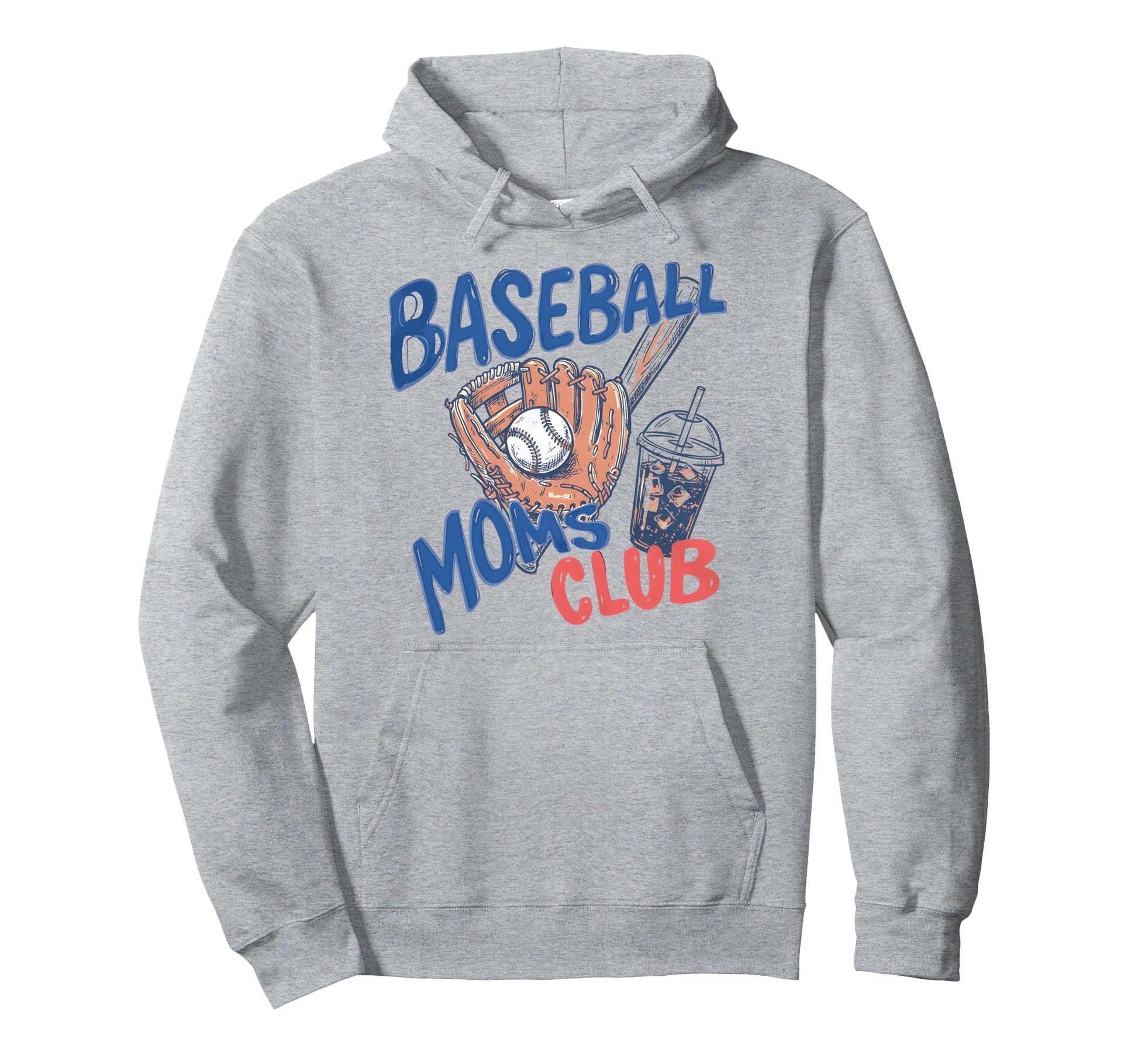 Baseball Moms Club Iced Coffee Glove Hoodie - Novelty Apparel Unisex - T-Shirt, Sweatshirt, Hoodie