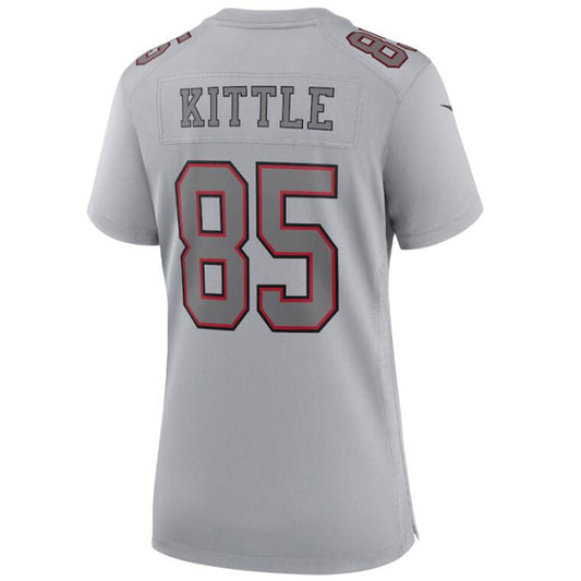 #85 George Kittler Player SF.49ers Gray Game Football Jerseys football jersey product view 1