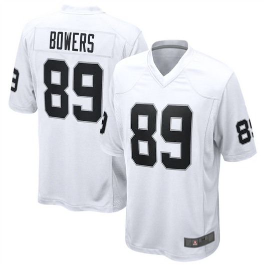 #89 Brock Bowers Player LV.Raiders White Game Football Jerseys football jersey product view 1