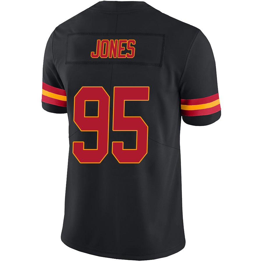 KC.Chiefs #95 Chris Jones Player Black Stitched Vapor Limited Game Football Jerseys football jersey product view 1