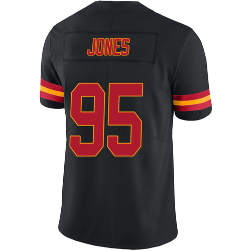 KC.Chiefs #95 Chris Jones Player Black Stitched Vapor Limited Game Football Jerseys football jersey product view 1