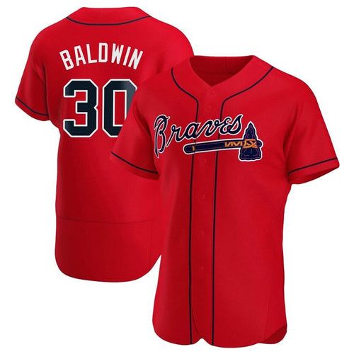 A.Braves #30 Drake Baldwin Player Red Limited Elite Home Baseball Jerseys baseball jersey product view 1
