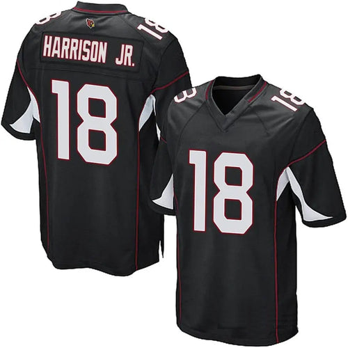 A.Cardinals #18 Marvin Harrison Jr. Player Black Game Stitched Football Jerseys football jersey product view 1