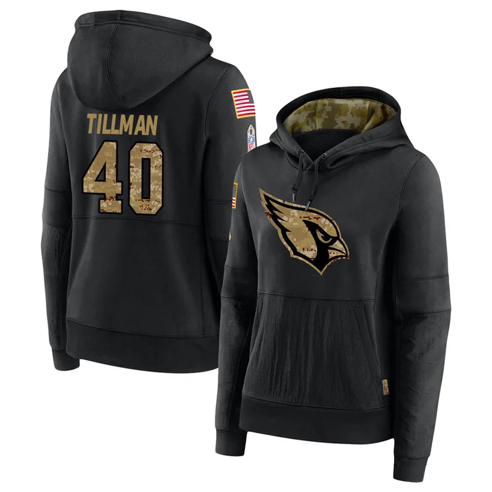 A.Cardinals #40 Pat Tillman Player Black Salute to Service Limited Hoodie Football Jerseys football jersey product view 1