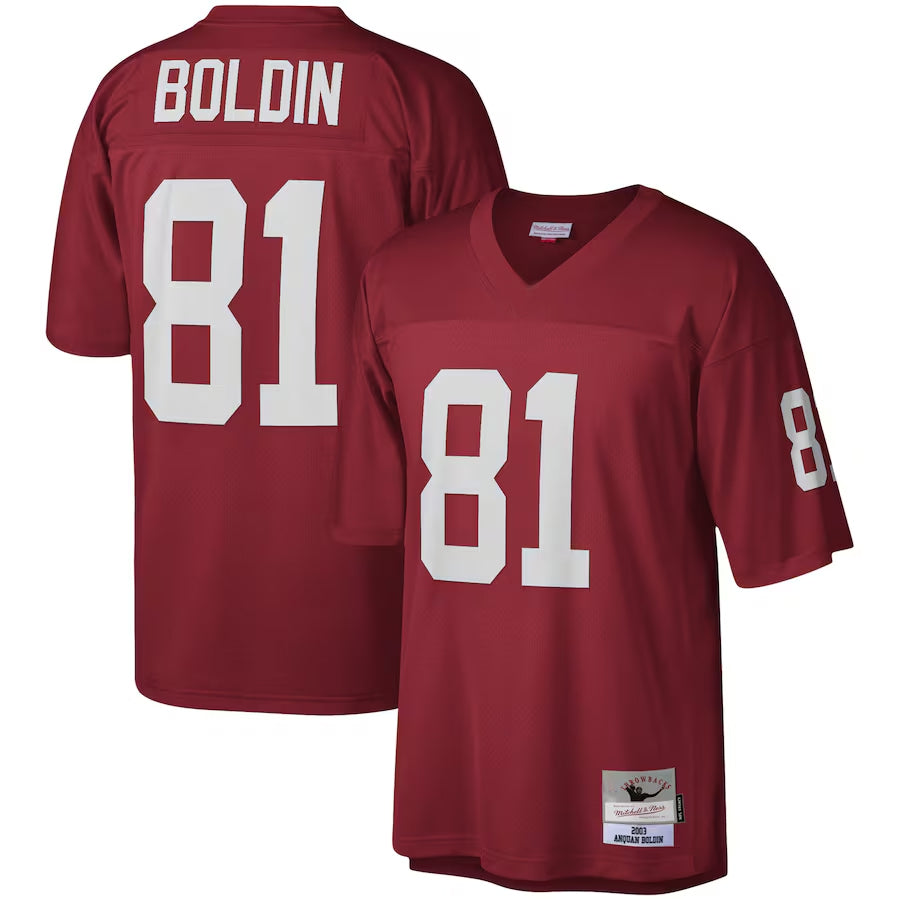 A.Cardinals #81 Anquan Boldin Player Mitchell & Ness Cardinal Legacy Replica Football Jerseys football jersey product view 1
