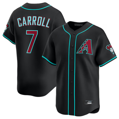 A.Diamondbacks #7 Corbin Carroll Black Limited Player Jersey American Stitched Baseball Jerseys baseball jersey product view 1