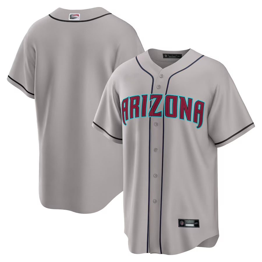 A.Diamondbacks Blank Player Gray Road Replica Baseball Jerseys baseball jersey product view 1