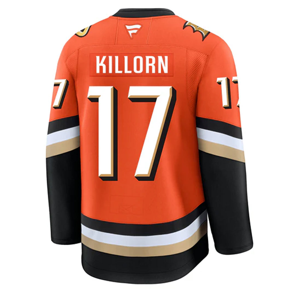 A.Ducks #17 Alex Killorn Player Supporters Home Orange Hockey Jerseys hockey jersey product view 1
