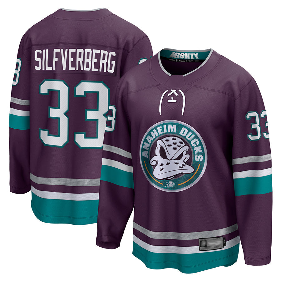 A.Ducks #33 Jakob Silfverberg Player Replica Anniversary Maroon Hockey Jerseys hockey jersey product view 1