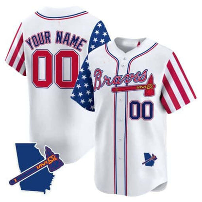 Custom A.Braves Independence Day Vapor Premier Limited V2 ¨CStitched Baseball Jerseys baseball jersey product view 1