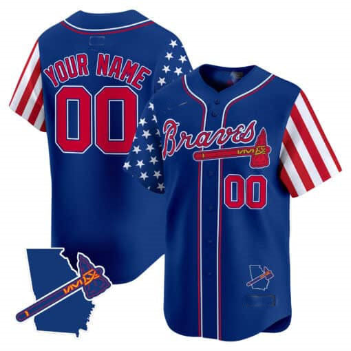 Custom A.Braves Independence Day Vapor Premier Limited V2 ¨CStitched Baseball Jerseys baseball jersey product view 2