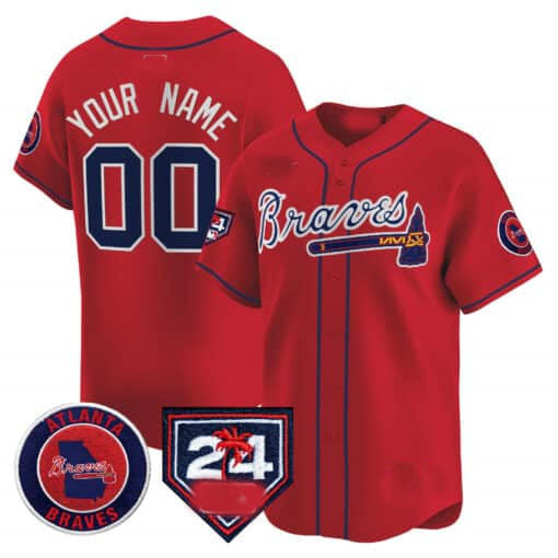 Custom A.Braves Spring Training Patch Vapor Premier Limited ¨CStitched Baseball Jerseys baseball jersey product view 4