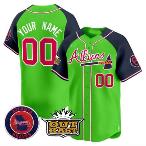 Custom A.Braves Atliens Vapor Premier Limited ¨C All Stitched Baseball Jerseys baseball jersey product view 4