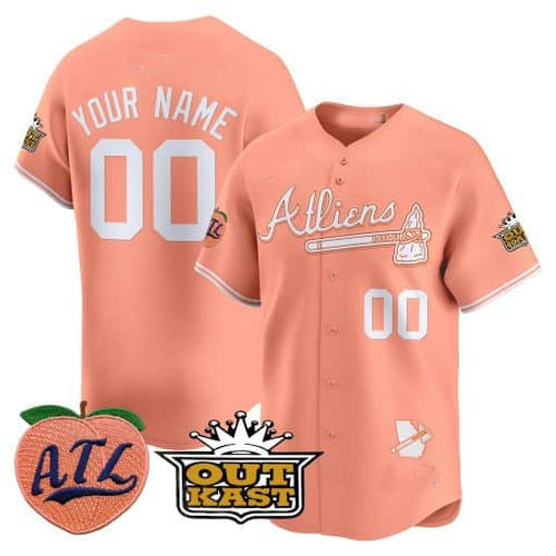 Custom A.Braves Atliens & Peach Vapor Premier Limited Jersey¨C Stitched Baseball Jersey baseball jersey product view 1