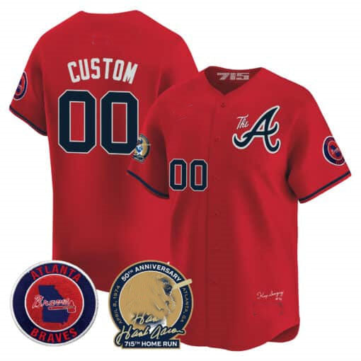 Custom A.Braves Hank Aaron Vapor Premier Limited V2 Stitched Baseball Jerseys baseball jersey product view 1