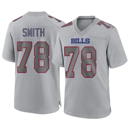 B.Bills #78 Bruce Smith Player Gray Game Football Jerseys football jersey product view 1