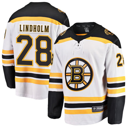 B.Bruins #28 Elias Lindholm Player Supporters Breakaway Home Game Hockey Jerseys hockey jersey product view 1