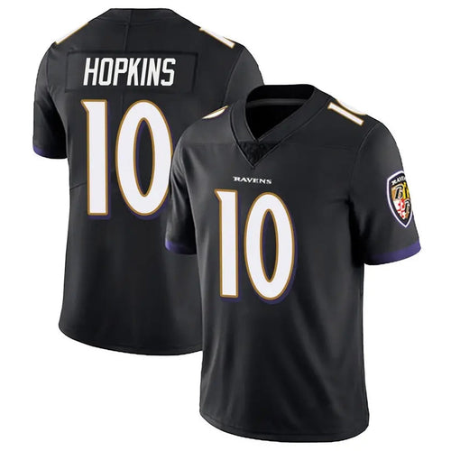 B.Ravens #10 DeAndre Hopkins Player Black Vapor Limited Football Jerseys football jersey product view 1