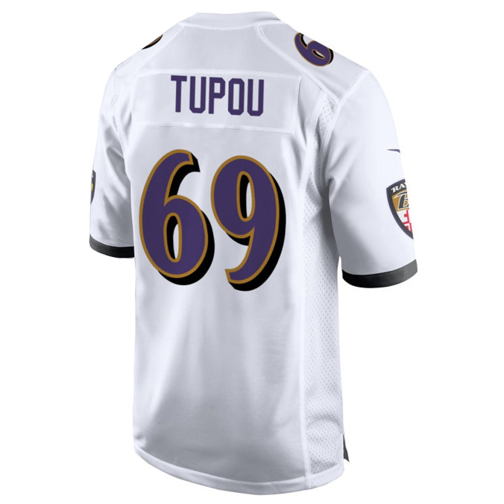 B.Ravens #69 Josh Tupou Player White Home Game Football Jerseys football jersey product view 1