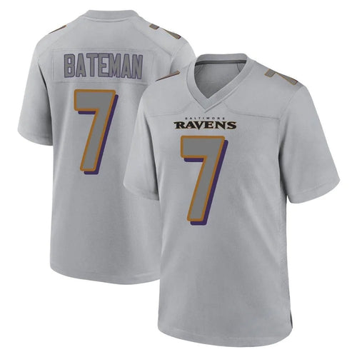 B.Ravens #7 Rashod Bateman Player Color Rush Vapor Untouchable Gray Football Jerseys football jersey product view 1