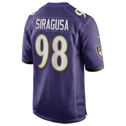 B.Ravens #98 Tony Siragusa Player Purple Home Game Football Jerseys football jersey product view 1
