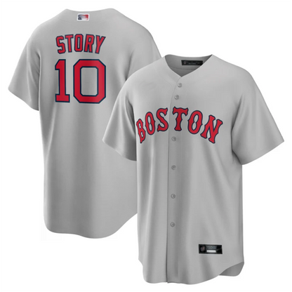 B.Red Sox #10 Trevor Story Player Gray Replica Game Baseball Jerseys baseball jersey product view 1