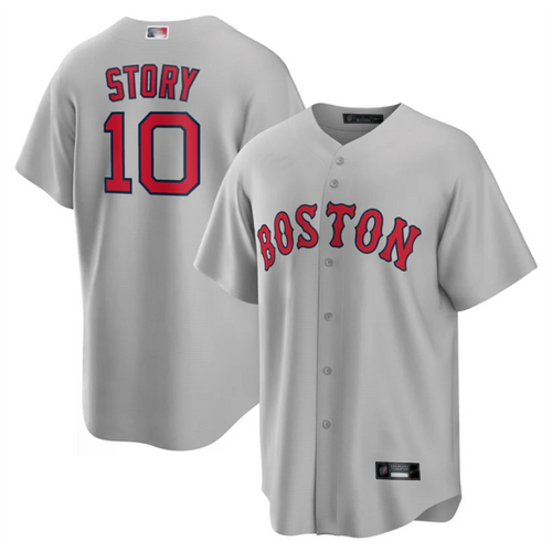 B.Red Sox #10 Trevor Story Player Gray Replica Game Baseball Jerseys baseball jersey product view 1