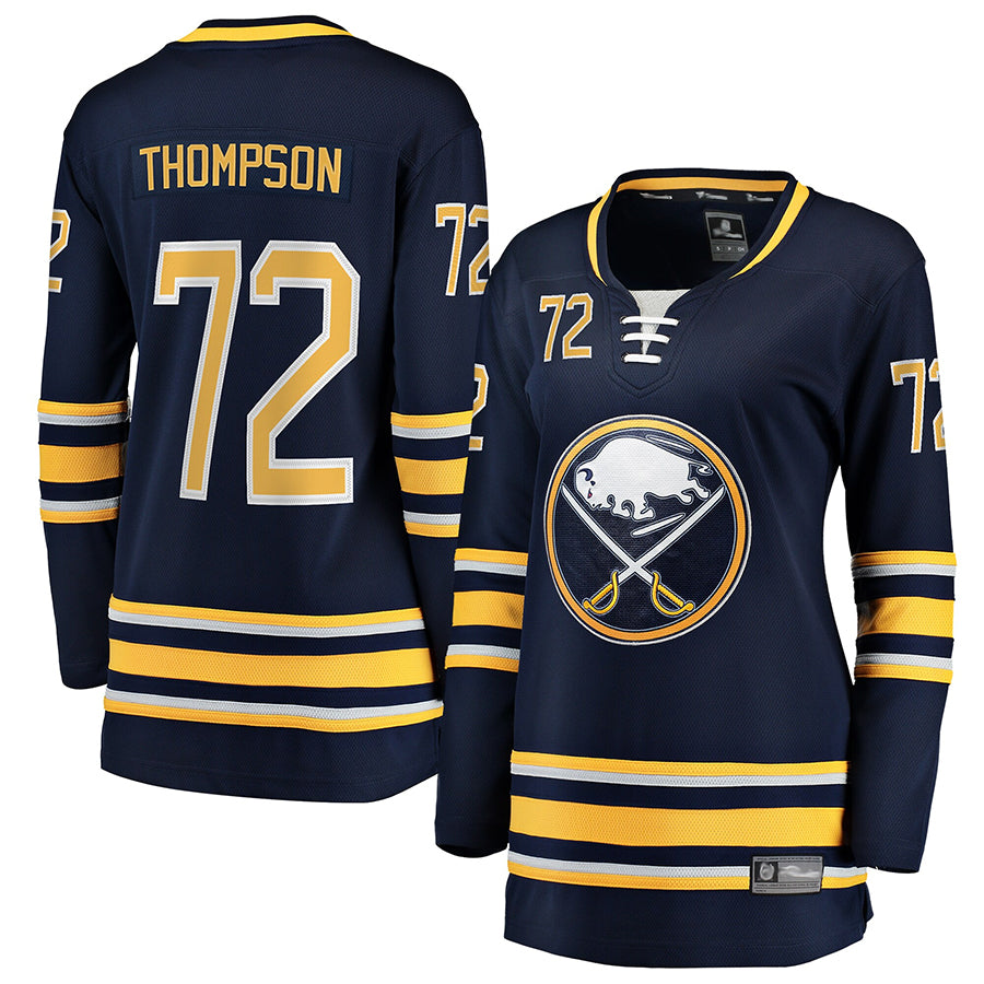 B.Sabres #72 Tage Thompson Player Supporters Navy Home Breakaway Hockey Jerseys hockey jersey product view 1