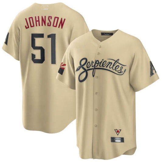 #51 Randy Johnson A.Diamondbacks SandCity Connect Replica Baseball Jerseys baseball jersey product view 1