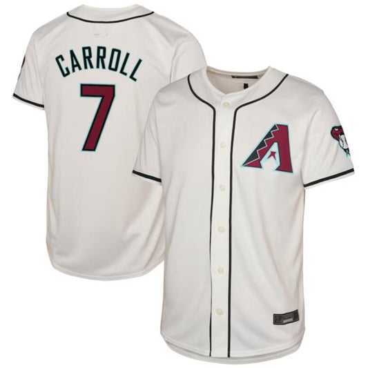 #7 Corbin Carroll A.Diamondbacks White Home Limited Baseball Jerseys baseball jersey product view 1
