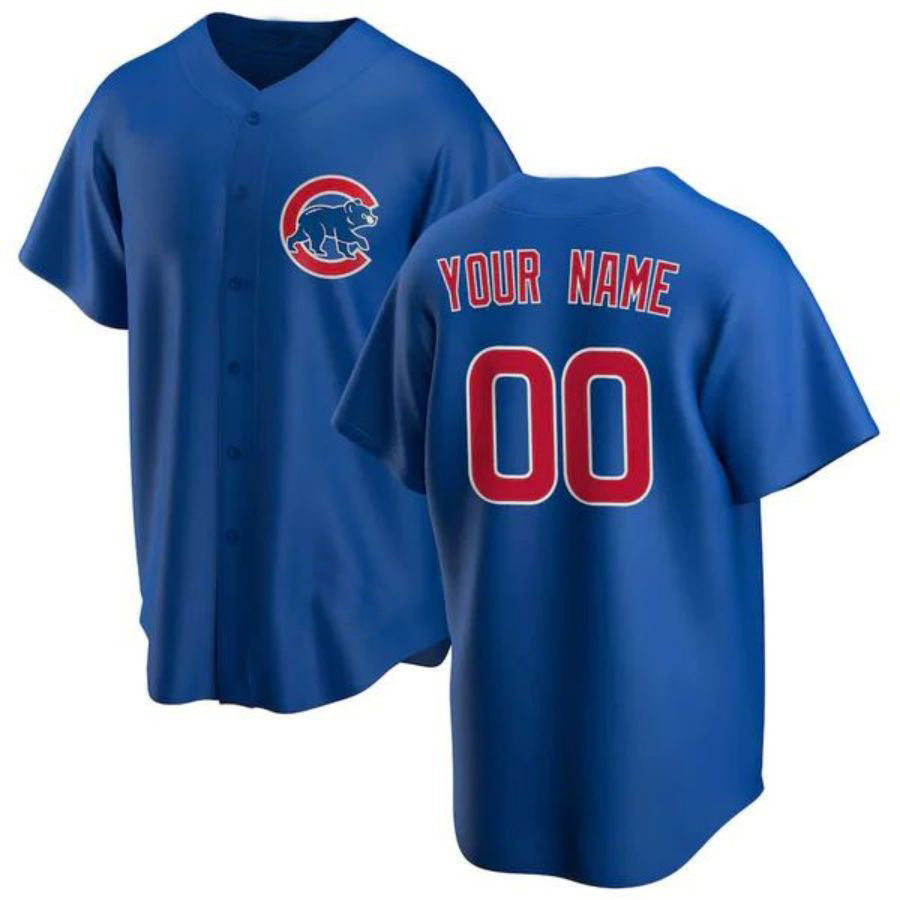 Custom C.Cubs Royal Alternate Replica Game Baseball Jerseys baseball jersey product view 1
