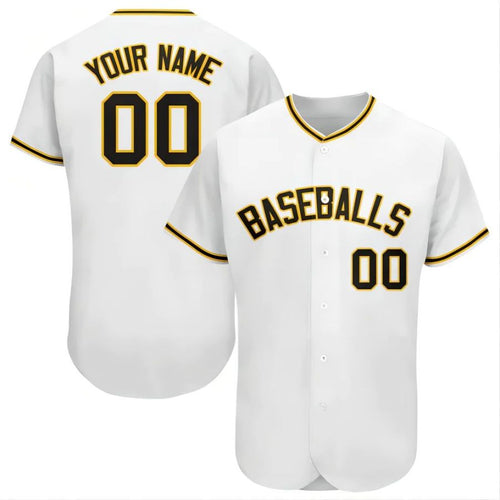 Custom P.Pirates White Home Limited Baseball Jerseys baseball jersey product view 1