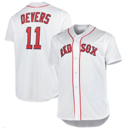 #11 Rafael Devers Player B.Red Sox White Big & Tall Replica Baseball Jerseys baseball jersey product view 1