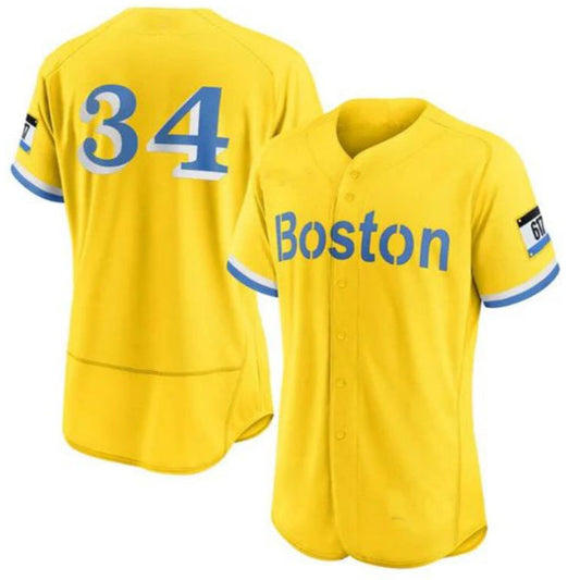 #34 David Ortiz B.Red Sox City Connect Gold Player Elite Baseball Jerseys baseball jersey product view 1