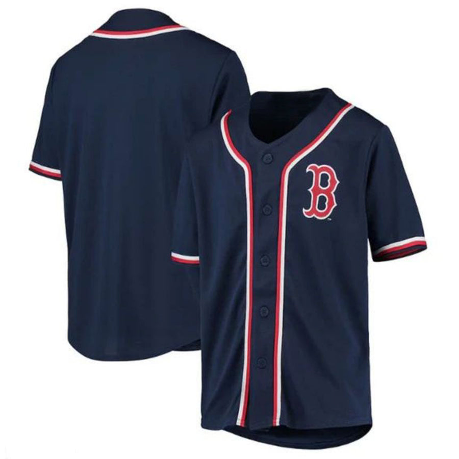 B.Red Sox Blank Player Navy Game Baseball Jerseys baseball jersey product view 1