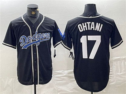 LA.Dodgers #17 Shohei Ohtani Player Black Cool Base With Patch Stitched Baseball Jerseys baseball jersey product view 1