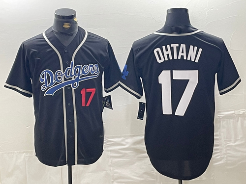 LA.Dodgers #17 Shohei Ohtani Black Player Game Jersey Stitched Baseball Jerseys baseball jersey product view 1
