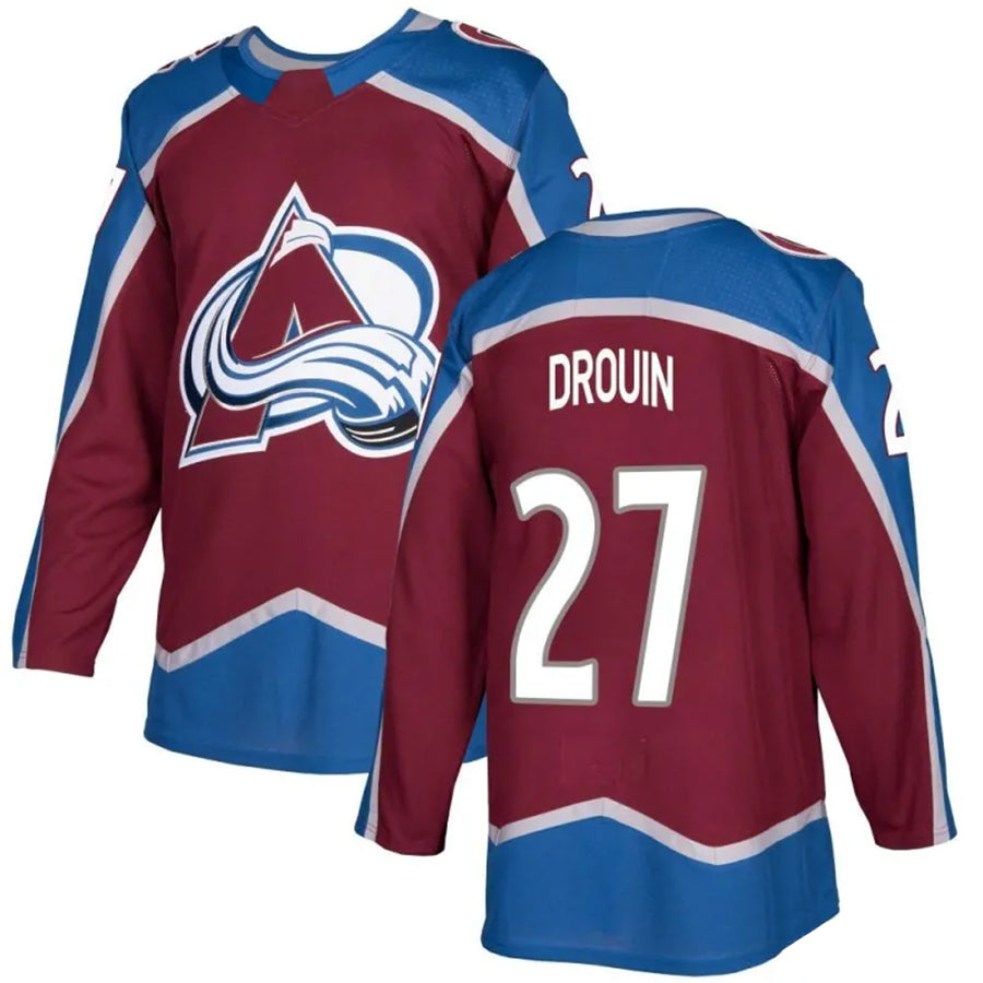 C.Avalanche #27 Jonathan Drouin Supporters Breakaway Burgundy Home Hockey Jerseys hockey jersey product view 1