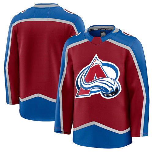C.Avalanche Blank Player Supporters Burgundy Home Premium Hockey Jersey hockey jersey product view 1