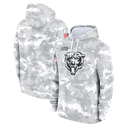C.Bears Arctic Camo Salute to Service Pullover Hoodie Game Football Jerseys football jersey product view 1