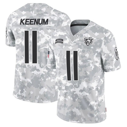 C.Bears #11 Case Keenum Player White Arctic Camo Salute to Service Limited Football Jerseys football jersey product view 1